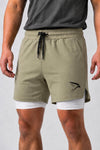 Performance Shorts Beige and White