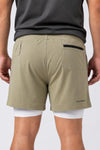Performance Shorts Beige and White